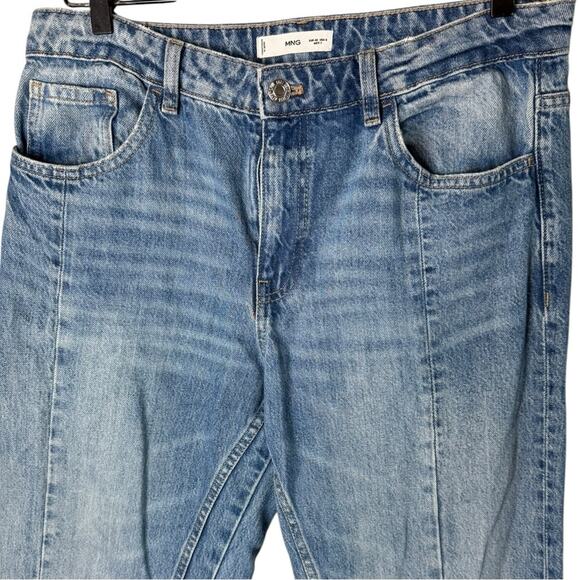 Mango Women’s Sz 8 Straight Jeans with Decorative Seams - Picture 3 of 8